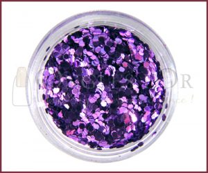 Small Hexagons Glitter Powder - Dark Lilac