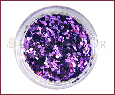 Small Hexagons Glitter Powder – Dark Lilac