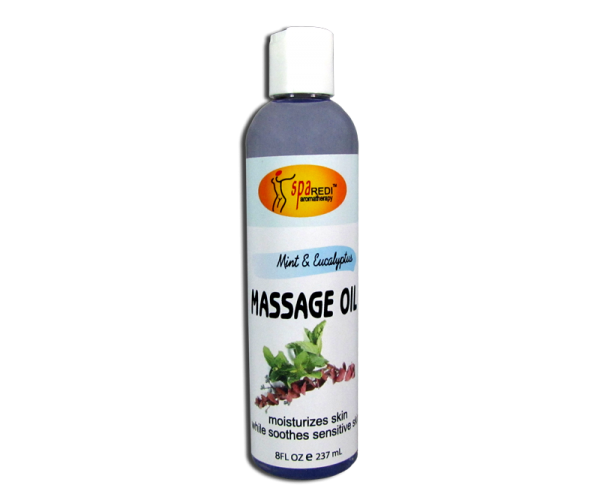 Spa Redi Massage Oil Mint and Eucalyptus 8oz