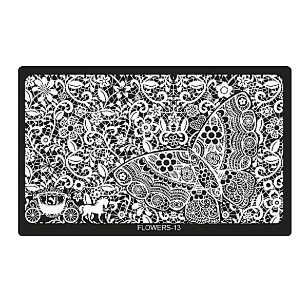 Stamping Image Plate – XL FLOWERS-13 (6,5'' x 4'')