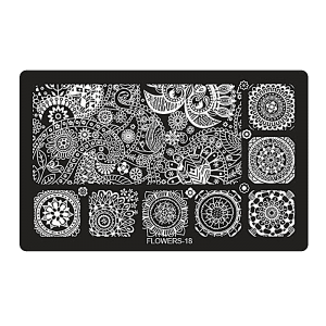 Stamping Image Plate - XL FLOWERS-18 (6