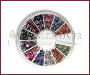 Stone Wheel - Flower Shaped - Various Colors (1200 pcs)