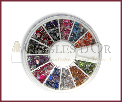 Stone Wheel – Flower Shaped – Various Colors (1200 pcs)