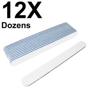 Straight Files White 100/180 (12 Dozens) W