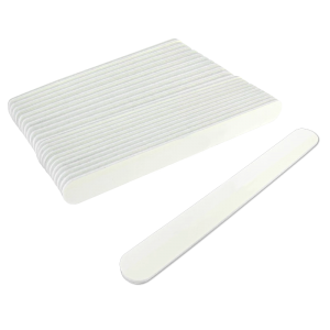 Straight White Nail File XS 80/100 (50 units)