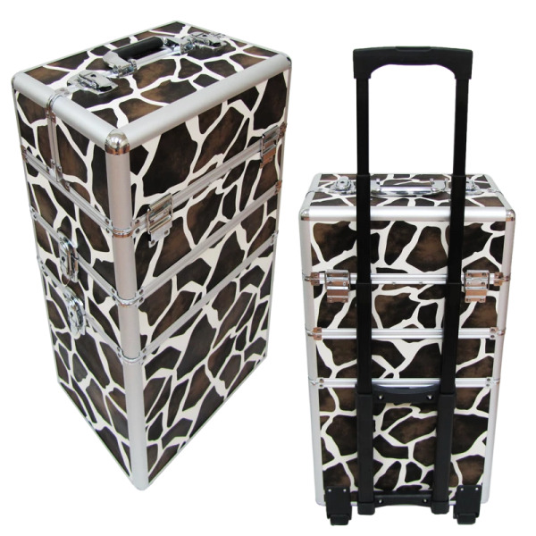 Suitcase 3 sections Giraffe Pattern (Big:35cmx25cmx68cm)