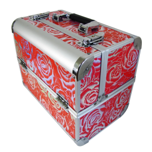 Suitcase Flower Design Red (Medium:32x21x27cm)