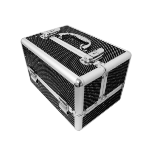 Suitcase Polka Dot Design Black (Small:28x19x19cm)