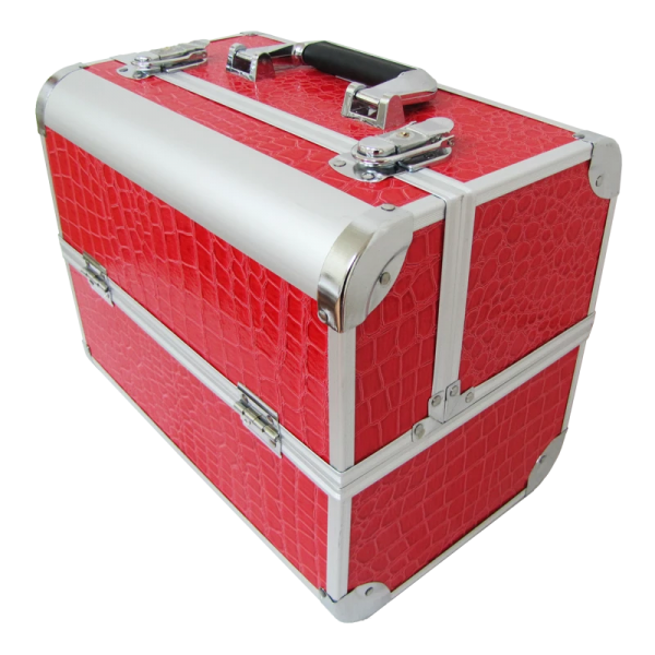 Suitcase Snakeskin Red (Medium:32x21x27cm)