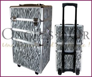 Suitcase for Esthetic and Nail supplies Model 8 Black/White Zebr