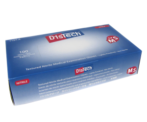 Textured Nitrile Gloves - Slightly Powdered - Medium (box of 100