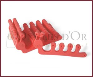 Toe Separators - Caterpillar Shape - 10 pairs - Red
