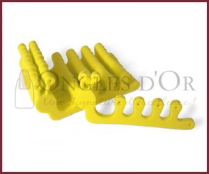 Toe Separators - Caterpillar Shape - 10 pairs - Yellow