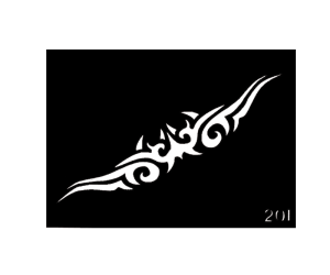 Tribal Design Body Stencil #201 (3" x 4")
