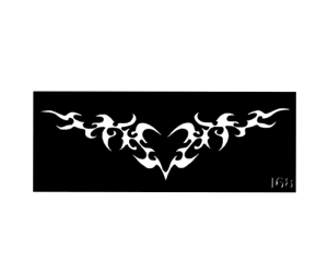 Tribal Heart Body Stencil #168 (2" x 5")