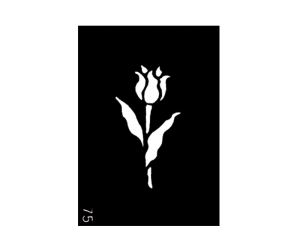 Tulipe flower Body Stencil #75 (3" x 4")