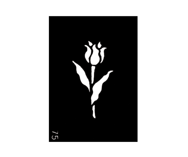 Tulipe flower Body Stencil #75 (3" x 4")