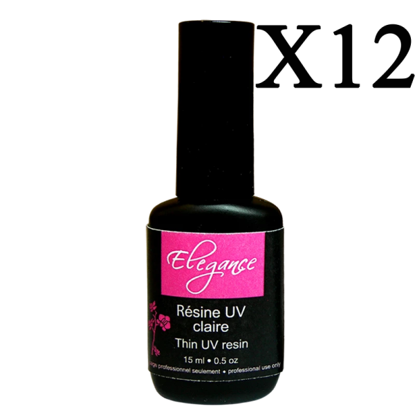 UV Resin, thin viscosity Elegance 0.5 oz (12 units)