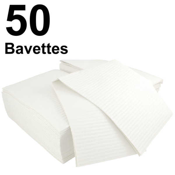 White Dental Bibs (Gibson) (50 pcs)