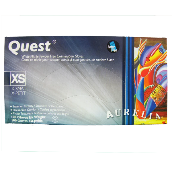 X-Small Powder Free Nitrile Gloves Aurelia Quest (100 units)