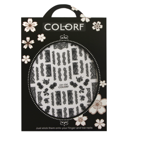 3-D Nail Sticker model Dentelle Noire CA-134