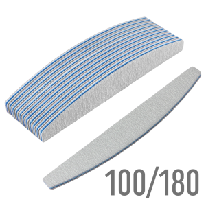 Half Moon Nail Files Zebra 100/180 W