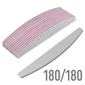 Half Moon Nail Files Zebra 180/180 W