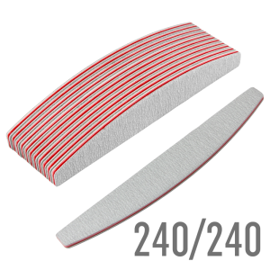 Half Moon Nail Files Zebra 240/240 W
