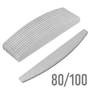 Half Moon Nail Files Zebra 80/100 W