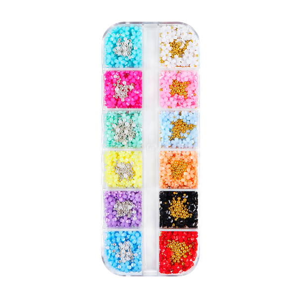 Nail Art Kit - 3D Flowers 12 colours