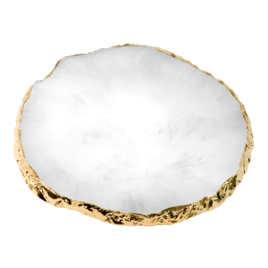 Nail Art Round Resin Stone Plate - White