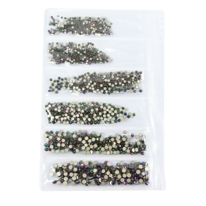 Nail Art Stones Bag - Green/Purple Opaque AB 010