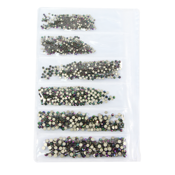 Nail Art Stones Bag – Green/Purple Opaque AB 010