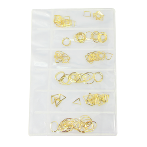 Nail Art Studs Bag - Gold Frames 007
