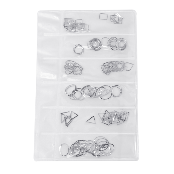 Nail Art Studs Bag – Silver Frames 005