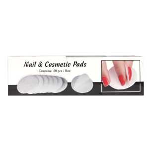 Round Nail and Cosmetic Pads with Lid (60pcs)