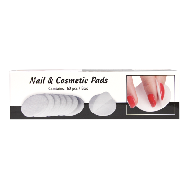 Round Nail and Cosmetic Pads with Lid (60pcs)